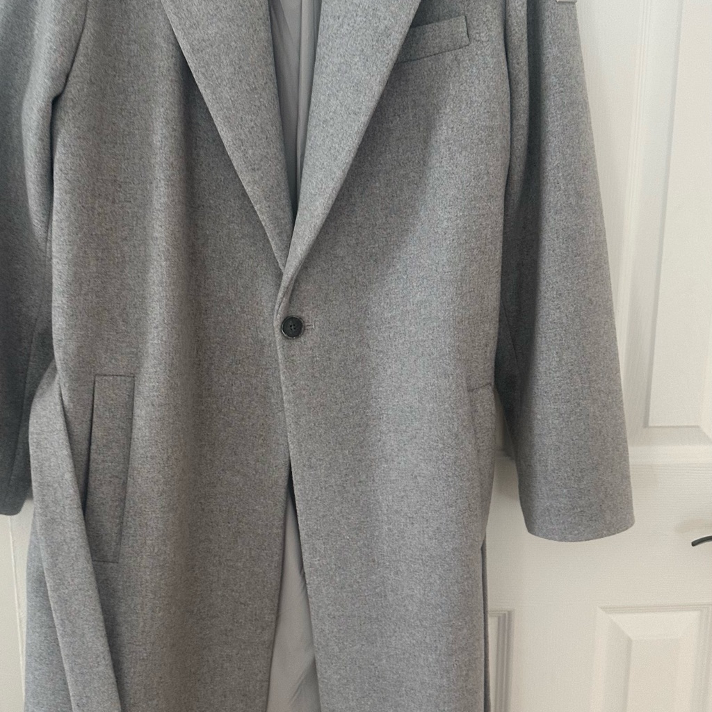 Alo Yoga Men's Classic Gray Trench Coat